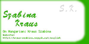 szabina kraus business card